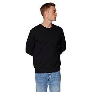 Mavi Heren Crew Neck Sweatshirt, Zwart, Klein, zwart, S