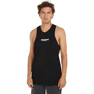 Tommy Jeans Heren TJM REG TJ vlag tank TOP EXT, zwart, XS, Zwart, XS