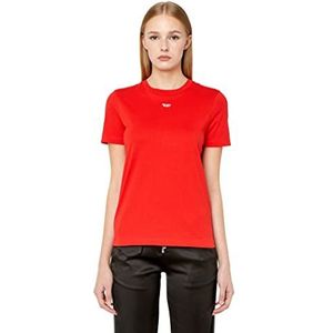 Diesel T-reg-d T-shirt voor dames, chinese red, XXS