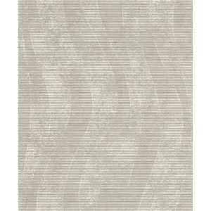 Rasch Behang 315813 - Vliesbehang met golven in crèmewit, bruin en grijs uit de collectie Color your life - 10,05 m x 0,53 m (LxB)