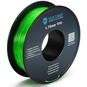 SainSmart TPU 3D-printerfilament, 1,75 mm, 0,8 kg, groen