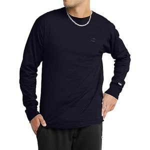 Champion Heren Classic Jersey T-shirt met lange mouwen, Navy, L