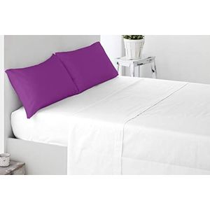 Miracle Home Kussensloop, zacht en comfortabel, tweedelig, 50% polyester, aubergine, bed 135 cm