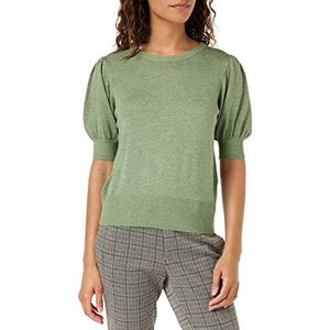 Minus Liva gebreide trui met halve pofmouwen | groene truien voor dames VK | lente dames truien | maat XL