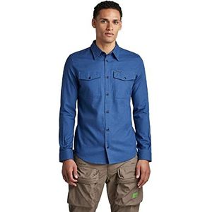 G-STAR RAW Heren Marine Slim Shirt Shirt, Multicolor (Pacific Htr C963-3602), S
