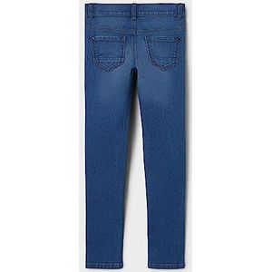 NAME IT Skinny Fit jeans voor meisjes, Medium Grey Denim, 122 cm