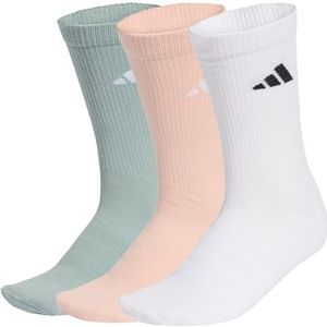 adidas Unisex adulto CUSHIONED SPORTSWEAR CREW SOCKS 3 PAIR PACK, blush pink/white/Wonder Sage, 2.5-4
