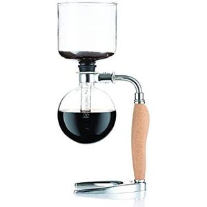 Bodum 11863-109 MOCCA vacuüm koffiezetapparaat, 4 kopjes, 0,5 l, kurk, roestvrij staal, borosilicaatglas, siliconen, polycarbonaat, PA6, polypropyleen, zinklegering