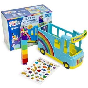 Learning Resources Numberblocks Rainbow Telbus, vanaf 3 jaar, Interactieve Numberblocks Bus Speelgoedset met verzamelbare Zeven figuur inbegrepen, Speelt 12 Liedjes en Geluiden, CBeebies speelgoed