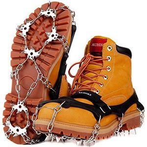 AUHIKE - Ice Cleats - Schoenspikes - 19 RVS Spikes - Anti Slip voor Wandelen en Bergbeklimmen