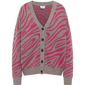 hoona Dames gebreide jas 12419547-HO03, grijs roze, M/L, grijs/roze, M/L