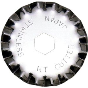 NT Cutter 28mm Rotary Wave Blades voor Rotary Cutter en Grote Stof Circle Cutter, 2-Blade/Pack, 1 Pack (BW-28P)