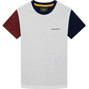 Hackett London Heritage T-shirt voor jongens, Wit (Antiek Wit), 7 jaar