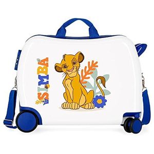 Disney El Rey Leon Kinderkoffer, wit, 50 x 39 x 20 cm, stijve ABS-combinatiesluiting, 34 l, 1,8 kg, 4 wielen