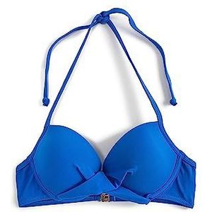 Koton Push-up-bikinitop met beugel voor dames, Blauw (602), 38