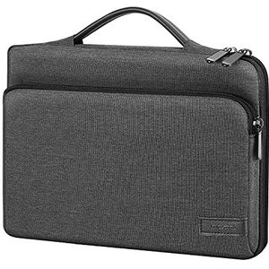 MoKo 9-11 Inch Tablet Sleeve Bag Carrying Case with Retractable Handle Fits New 11-inch iPad Pro M4/iPad Air M2 2024, iPad Air 5/4th 10.9, iPad 10th Gen 10.9, iPad Pro 11, iPad 9/8th 10.2, Black&Gray