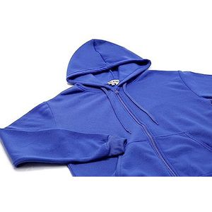 Fumo Gebreide hoodie voor heren, met ritssluiting, polyester, kobalt, maat M, kobalt, M