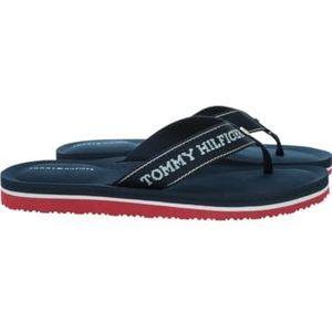 Tommy Hilfiger Dames SPORTY MID WEDGE ZOMER SANDAAL FW0FW08856 Flip Flops, Blauw (Space Blue), 6.5, Blauw Ruimte Blauw, 40 EU