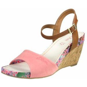 s.Oliver dames casual sandalen, Oranje Salmon 564, 37 EU
