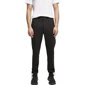 Urban Classics Heren joggingbroek met cargozakken Commuter sweatpants, sportbroek voor mannen in 2 kleuren, maten S - XXL, zwart, S