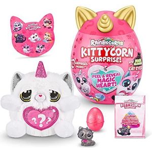 Rainbocorns Kittycorn Surprise, Bubbles the Chinchilla Cat - Collectible Plush - 10 verrassingen om uit te pakken, te schillen en te onthullen hart, stickers, slijm, leeftijden 3+ (Chinchilla Cat)