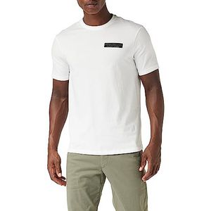 Armani Exchange Sustainable T-shirt voor heren, logo op voorkant, cross geslacht, regular fit T-shirt, wit, XS