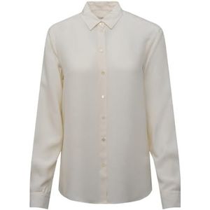 Seidensticker Damesblouse - Fashion Blouse - Regular Fit - getailleerd - hemd blouses kraag - gemakkelijk te strijken - lange mouwen, Egret, 46