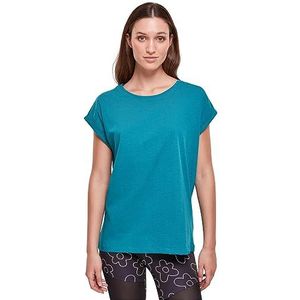 Urban Classics dames T-Shirt Ladies Extended Shoulder Tee, watergreen, 4XL