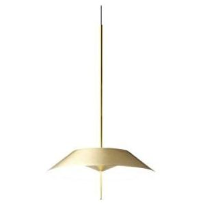 Hanglamp, 1 LED Strip 24V 2, 4W met kap van staal en diffuser van polycarbonaat, serie Mayfair, goudkleurig, 30 x 30 x 48 cm (552520/1B)