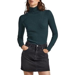Pepe Jeans Vrouwen Dalia Rolled Collar Pullover Sweater, Groen (Regent Groen), S