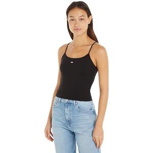 Tommy Jeans Dames Tops Cropped, zwart, XL