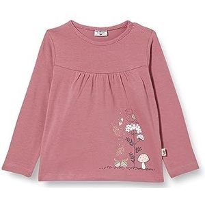 SALT AND PEPPER Baby-meisjes L/S Birdleavesprint T-shirt, mulberry, 62 cm