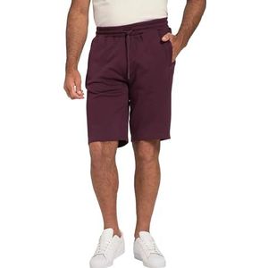 JP 1880 Heren sweatbermuda shorts, druivenrood, L