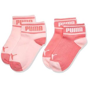 Puma Wording Sock 2P sokken, roze (roze 276), uniek (maat fabrikant: 15/18) (2 stuks) babymeisjes, Roze (Roze 276), 15-18