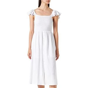 LTB Jeans Dames Misoyi casual jurk, wit 100, L