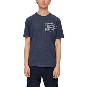 s.Oliver Heren T-shirt, blauw 59w2, L