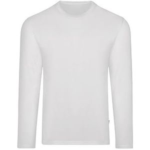 Trigema Herenshirt met lange mouwen van 100% katoen, wit, XXL