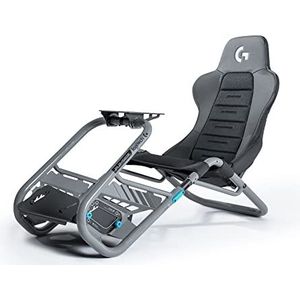 Playseat Trophy - Logitech G Edition Sim Racing Cockpit | Volledig instelbaar | Ondersteunt alle Direct Drive-stuurwielen | Lichtgewicht en robuust | Absoluut comfort | PU-leder met ActiFit-materiaal