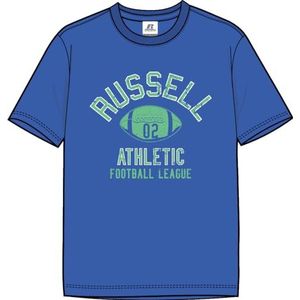 RUSSELL ATHLETIC Heren S/S T-shirt met ronde hals, Dazzling Blauw, 3XL