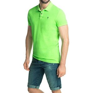 edc by ESPRIT Poloshirt voor heren in neonkleuren, slim fit, groen (Cw Light Green 335), XXL