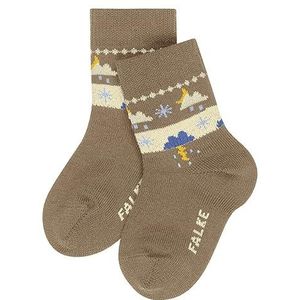 FALKE Uniseks-baby Sokken Baby Weather Fair Isle B SO Katoen Gedessineerd 1 Paar, Bruin (Camel 5038), 62-68