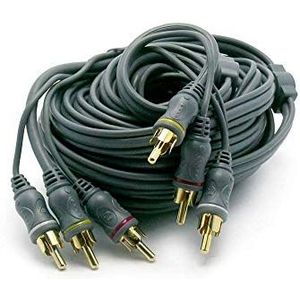 Metronic 470079-kabel audio jack stereo, 3 RCA-mannelijk/3 RCA-mannelijk, 5 m (1 video, 2 audio)