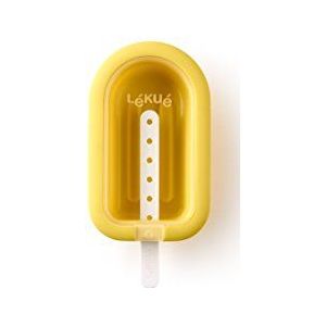 Lékué Classic IJsvorm, silicone, geel, 1 stuk, 16,5 x 7,5 x 2,6 cm