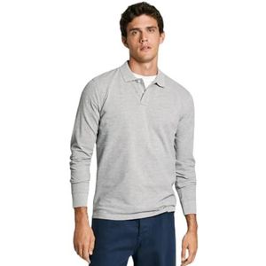 PEPE JEANS Heren Nieuw Oliver Gd Ls Polo, Grijs, M