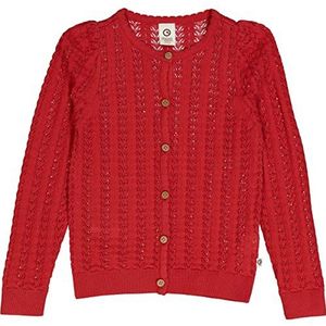 Müsli by Green Cotton Meisje Ladybird Knit Naald Out L/s Cardigan, Apple red, 140 cm