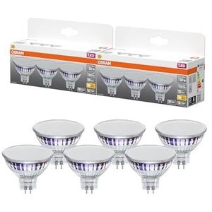 OSRAM LED Spotlamp Star MR16 5,3W 827, 2700K warm wit, GU5.3, 120°, 630 lm, kwikvrij,2-Pack