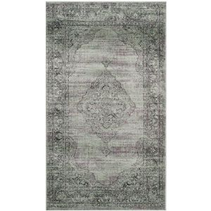 Safavieh Vintage geïnspireerd tapijt, VTG112, geweven zachte viscose vezel, lichtblauw/grijs, 90 x 150 cm