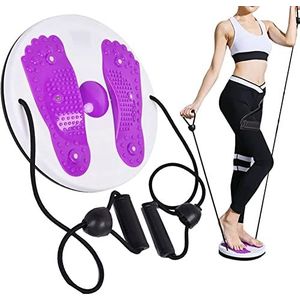 Twist Waist Disc Board met trekkoord, multifunctioneel magnetisch balansbord pedaal, tailletrimmer disc twist board machine, aerobic fitnessschijf, twister plaat sporttoestellen, twisting waist disc