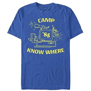 Stranger Things Men's Camp Know Where T-shirt met korte mouwen, koningsblauw, L, koningsblauw, L