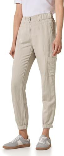Cecil - Cargobroek - Beige - Dames - Mid Waist - Slim Legs